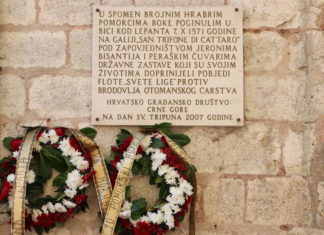 HGD: Sjećanje na stradale kod Lepanta 1571. godine, polaganje vjenca 7. listopada